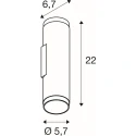 Luminaire mural GRIP! L WL UP/DOWN haut / bas, à 2 flammes, direct / indirect GU10 IP20, bronze, noir