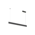 SLV Luminaire à suspension LINIUS 120 PD DALI ROSETTE contrôlable par DALI, avec baldaquin IP20, noir gradable