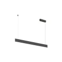 SLV Luminaire à suspension LINIUS 120 PD DALI ROSETTE contrôlable par DALI, avec baldaquin IP20, noir gradable