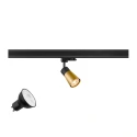 Projecteur triphasé PURI 2.0 CONE 3PH SET  lot de 1, avec douille GU10 IP20, or, noir gradable