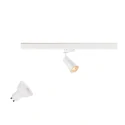 Projecteur triphasé PURI 2.0 CONE 3PH SET  lot de 1, avec douille GU10 IP20, blanche gradable