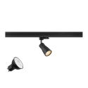 Projecteur triphasé PURI 2.0 DOME 3PH SET lot de 1, avec douille GU10 IP20, noir gradable