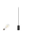 Luminaire suspendu triphasé FITU PD 3PH SET STONE ST64 lot de 1, avec douille E27 IP20, noir gradable