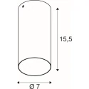 Luminaire de plafond ASTO TUBE SMART SET CL SINGLE GU10 à 1 flamme, lot de 1, avec douille GU10 IP20, noir gradable