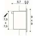 SLV Lumière encastrée FRAME BASIC LED, 1W 90lm 3000K CRI >80