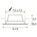 SLV Lumière encastrée FRAME BASIC LED SET conducteur inclus, blanche