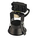 SLV Plafonnier encastré HORN GU10 rond GU10, noir 