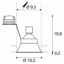 SLV Lumière encastrée HORN-O GU10 GU10 IP21, blanche