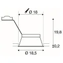 SLV Lumière encastrée HORN-T QPAR111 GU10, blanche