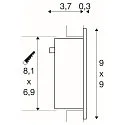 SLV Recessed luminaire FRAME CURVE LED white, LED warmwhite