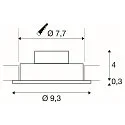 SLV Plafonnier encastré NEW TRIA DL SET rond, aluminium brossé