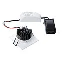 SLV Plafonnier encastré PATTA-I SQUARE angulaire, rigide IP65 / IP20, blanche gradable