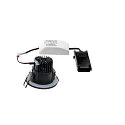 SLV Plafonnier encastré PATTA-F ROUND rond, rigide, reculer IP65 / IP20, noir gradable