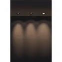 SLV Lumière encastrée H-LIGHT 1 rond, inclinable, avec couverture IP20, noir mat gradable 11W 265lm 2700K 20° 20° CRI 80