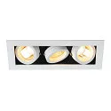 Ceiling recessed spot KADUX 3 GU10 Downlight, 3xGU10, 230V, Clip springs, white