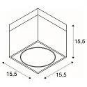 SLV Ceiling spot KARDAMOD SURFACE SQUARE ES111 Single, square, GU10, white