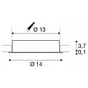 SLV Plafonnier encastré OCCULDAS 14 rond, indirect IP20, blanche gradable