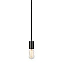 SLV Luminaire à suspension FITU PD avec câble ouvert E27, noir  gradable