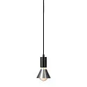 SLV Luminaire à suspension FITU PD avec câble ouvert E27, noir  gradable