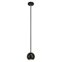 Luminaire à suspension LIGHT EYE BALL GU10, chrome, noir 