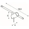 SYROS, Wire luminaire for TENSEO low-voltage wire system, QR-C51, black
