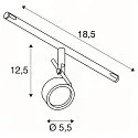 SLV SALUNA, Wire luminaire for TENSEO low-voltage wire system, QR-C51, chrome