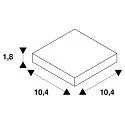 SLV L-coupler 2/ Earth inside, silver grey