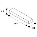Flex coupler for 1-Phase High Voltage track, white