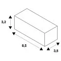 SLV 1-Phase track adapter incl. strain relief, white