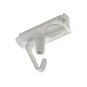 Adapter for 1-Phase High Voltage track, electrical, with hook, white