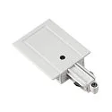 Feed-In for 1-Phase High Voltage track,integrated version, protective conductor right, white
