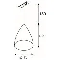 SLV Luminaire à suspension TONGA IV E14, blanche