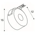 1-Projecteur monophasé KALU TRACK LED PHASE adaptateur monophasé inclus, bloc d'alimentation inclus