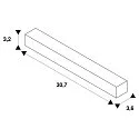 Eutrac Flex coupler for 3-Phase High voltage Track, black