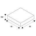 Eutrac L-Coupler for 3-Phase High voltage Track, Earth inside, L-coupler 2, silver grey