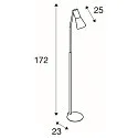 Lampadaire PHELIA E27, noir 