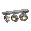 SLV Applique et plafonnier KALU CW TRIPLE QPAR111 3 flammes, pivotant à la cardan, avec douille GU10 IP20, aluminium brossé