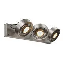 SLV Applique et plafonnier KALU CW TRIPLE QPAR111 3 flammes, pivotant à la cardan, avec douille GU10 IP20, aluminium brossé