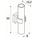 SLV Luminaire mural DENA II E14, aluminium brossé