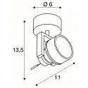 SLV Spot INDA SPOT GU10 GU10, aluminium anodisé