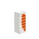 SLV Plaster Wall luminaire GL 100 SLOT, rectangular, white plaster, E14