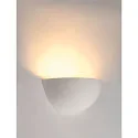 Plaster Wall luminaire GL 101 E14, half round, white plaster