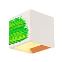 SLV Luminaire mural PLASTRA CUBE angulaire G9, blanche