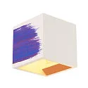 SLV Luminaire mural PLASTRA CUBE angulaire G9, blanche