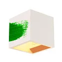 SLV Luminaire mural PLASTRA CUBE angulaire G9, blanche