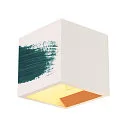 SLV Luminaire mural PLASTRA CUBE angulaire G9, blanche