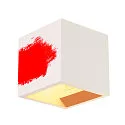 SLV Luminaire mural PLASTRA CUBE angulaire G9, blanche