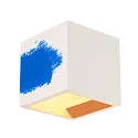 SLV Luminaire mural PLASTRA CUBE angulaire G9, blanche