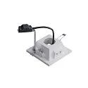 SLV Lumière encastrée PLASTRA angulaire GU10, blanche max. 35W