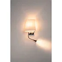 SLV Luminaire mural COUPA FLEX avec interrupteur, avec spot LED, réglable G9 IP20, chrome 